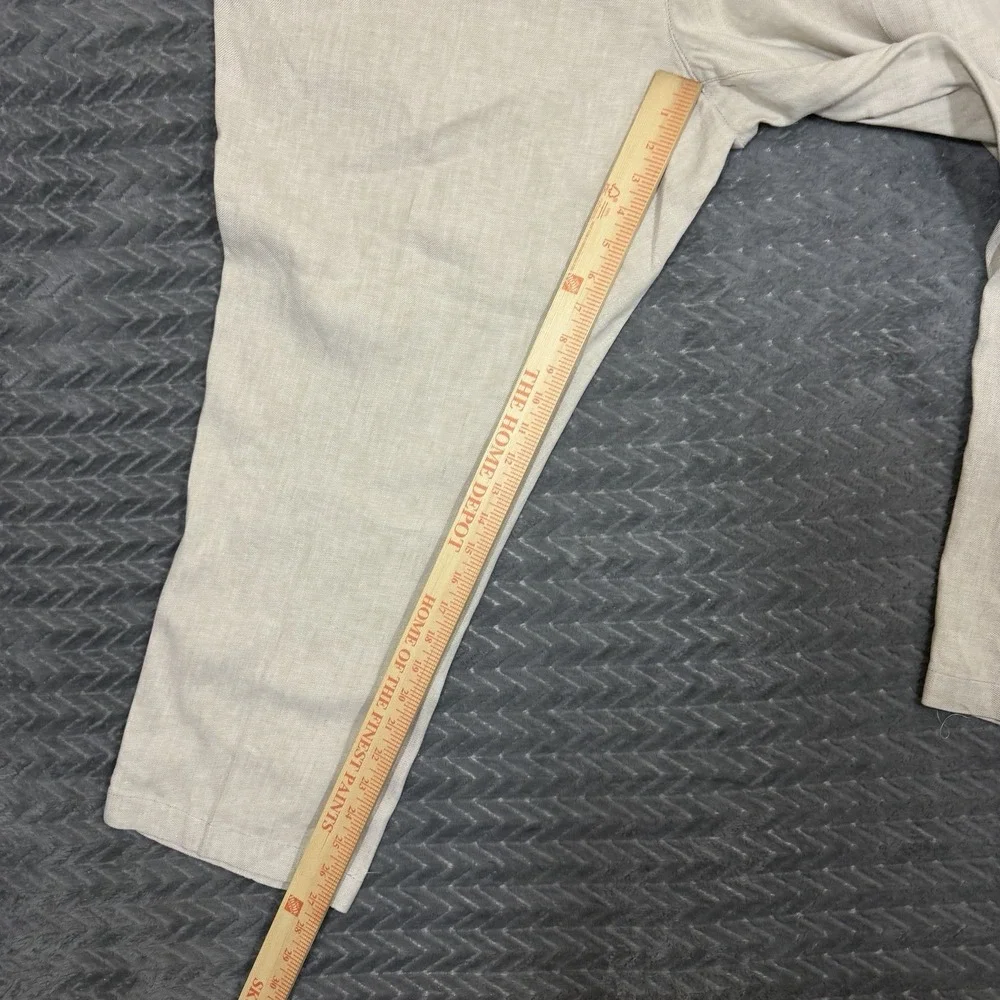 Tommy Bahama Mens Beach Coast Linen Pull-On Pants Stone Khaki Big-2XL Boho